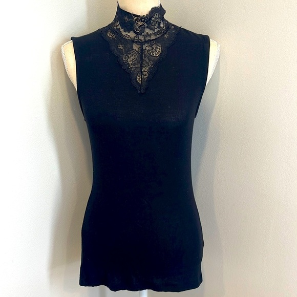 Vero Moda Black Lace Sleeveless Top - Picture 1 of 5